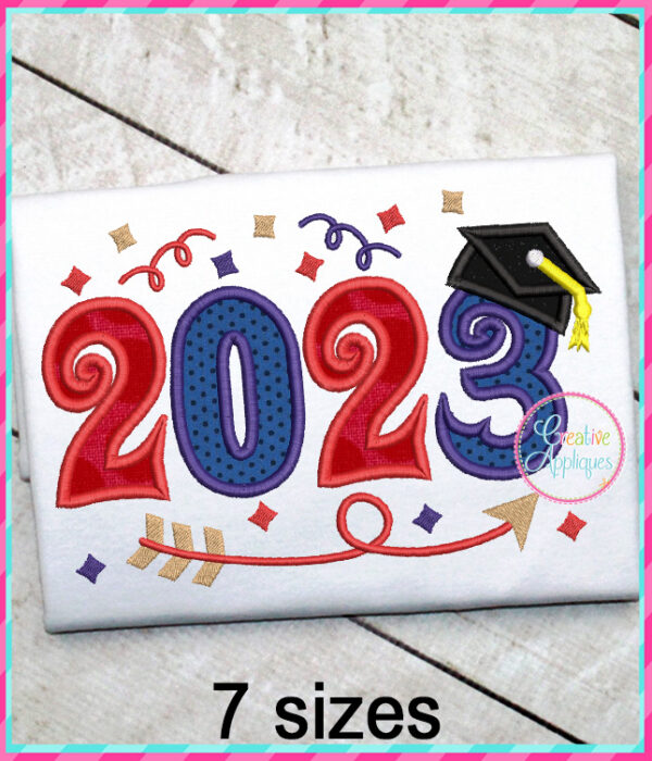 2023 Graduate Arrow Applique Design