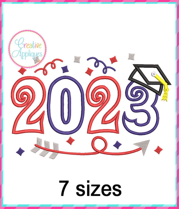 2023 Graduate Arrow Applique Design - Image 2