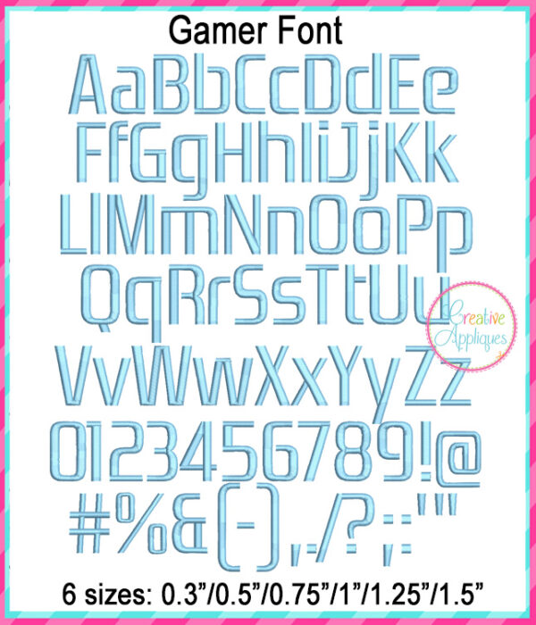 Gamer Embroidery Font - Image 3