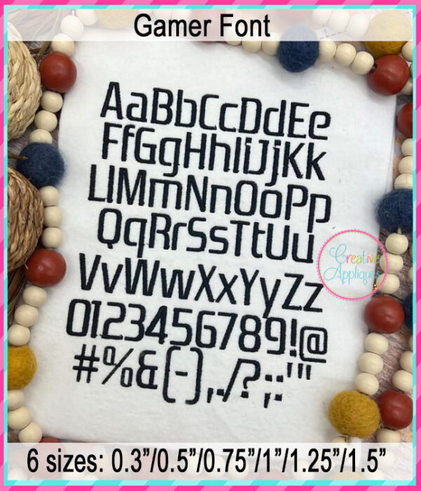 Gamer Embroidery Font - Image 4