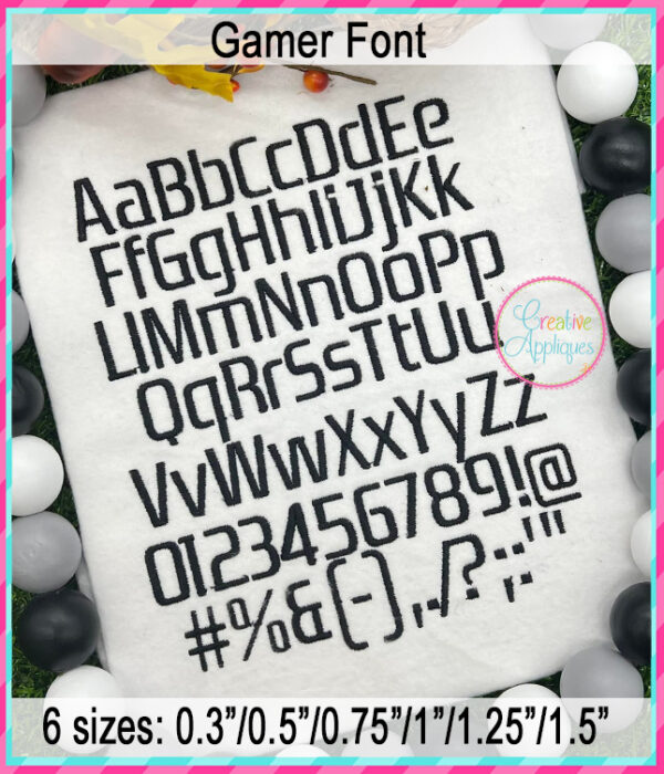 Gamer Embroidery Font - Image 2