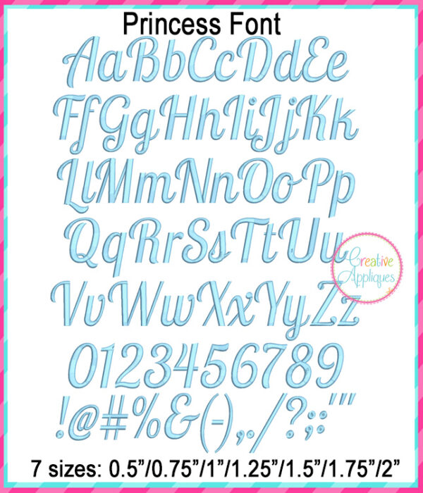 Princess Embroidery Font - Image 2