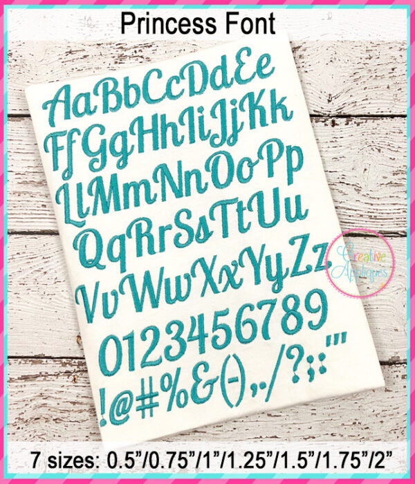 Princess Embroidery Font - Image 3