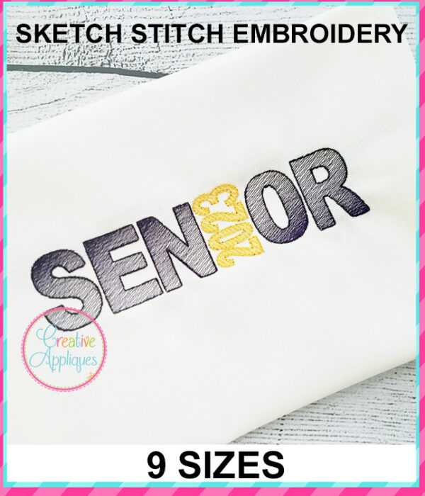 2023 Senior Sketch Stitch Embroidery Design