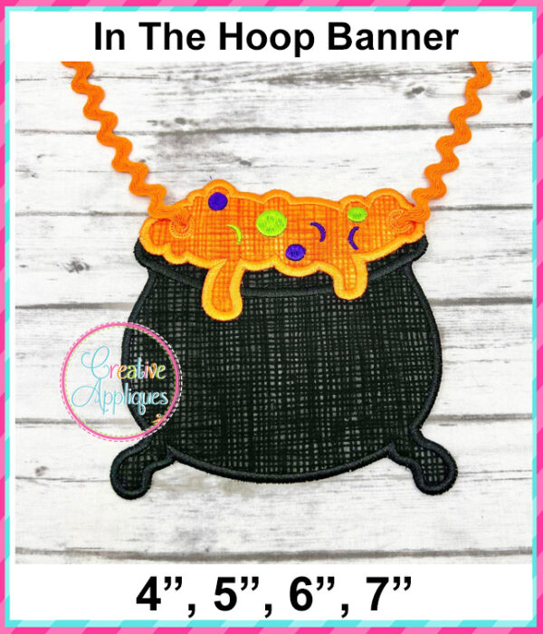 Halloween Banner In The Hoop Embroidery Design Set - Image 12