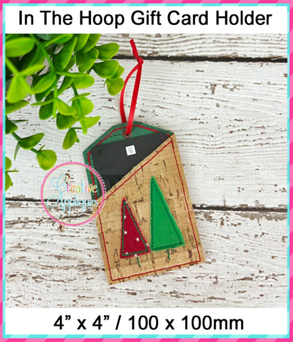 In The Hoop Gift Card Holder Trees Design - Image 2