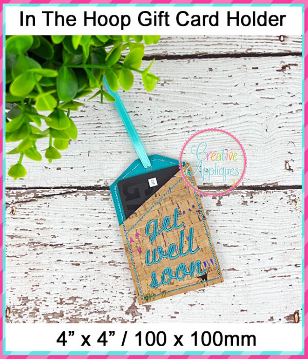 In The Hoop Gift Card Holder Get Well Soon Design - Image 2