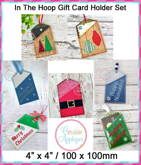 In The Hoop Gift Card Holder Design Set 2