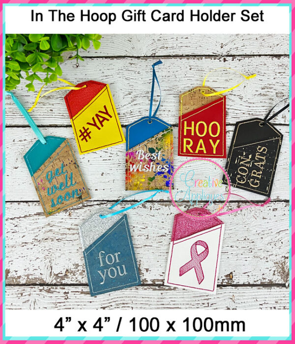 In The Hoop Gift Card Holder Design Set 1