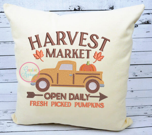 Harvest Market Embroidery Design