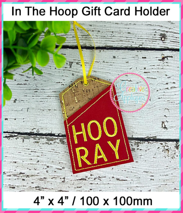 In The Hoop Gift Card Holder Design Set 1 - Image 5