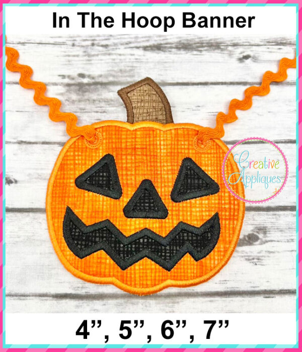 Halloween Banner In The Hoop Embroidery Design Set - Image 4