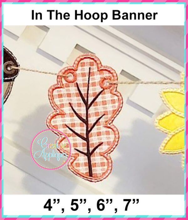 Fall Banner In The Hoop Embroidery Design Set - Image 3