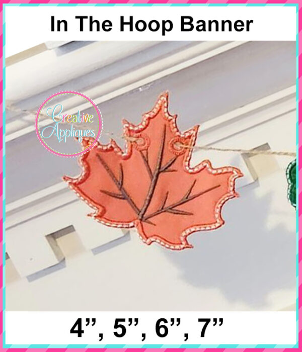 Fall Banner In The Hoop Embroidery Design Set - Image 5