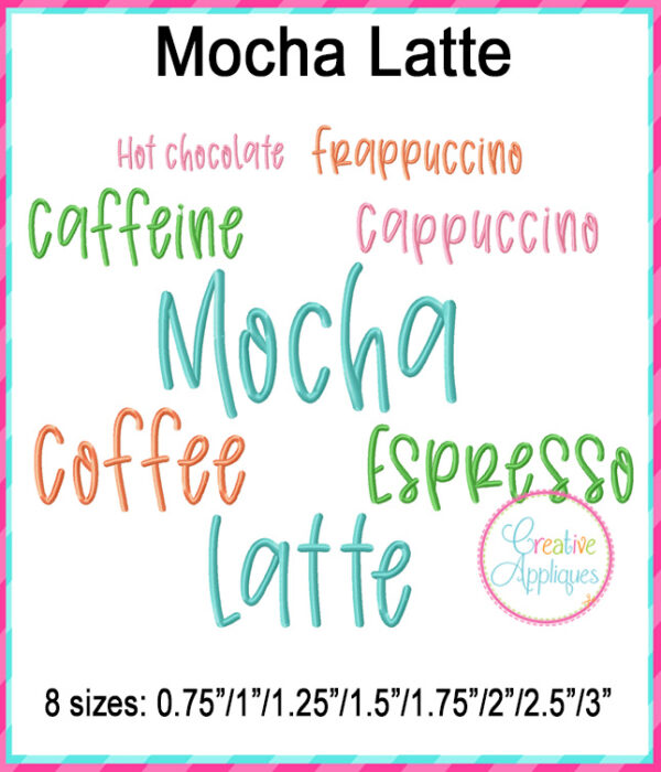 Mocha Latte Embroidery Font - Image 2