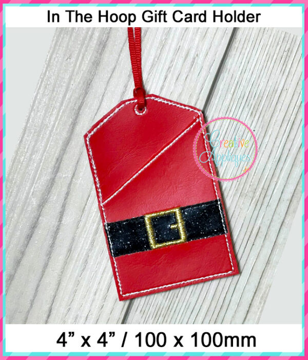 In The Hoop Gift Card Holder Santa Design - Image 3