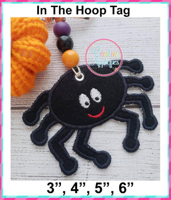 Spider Tag In The Hoop Embroidery Design - Image 2