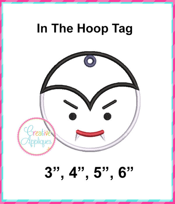 Vampire Tag In The Hoop Embroidery Design - Image 2