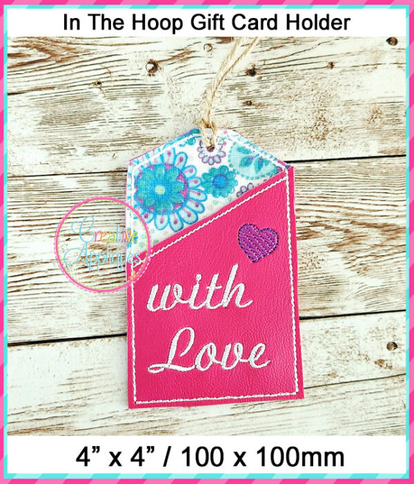 In The Hoop Gift Card Holder Design Set 3 - Image 3