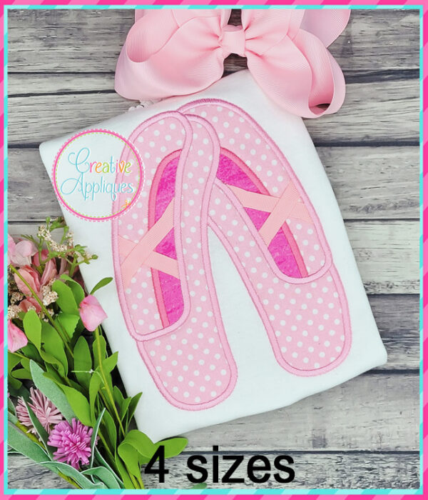 Ballet Shoes Applique Design