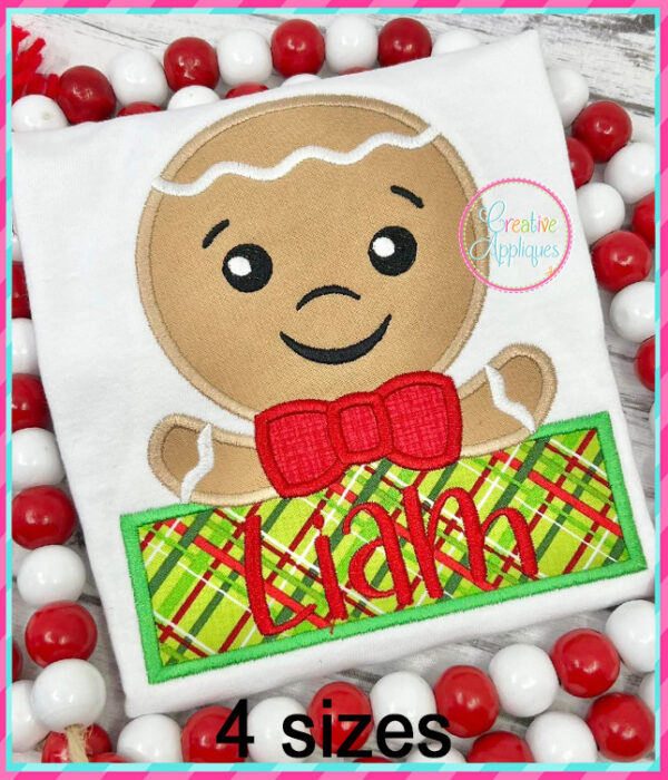 Gingerbread Frame Applique Design