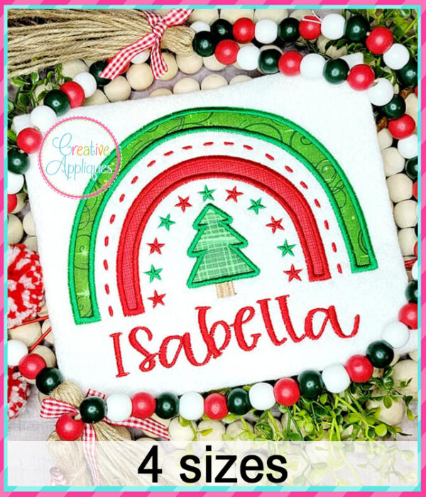 Christmas Rainbow Applique Design