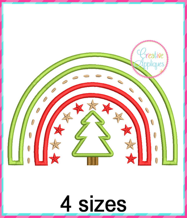 Christmas Rainbow Applique Design - Image 2