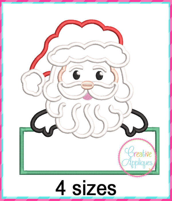 Santa Frame Applique Design - Image 2