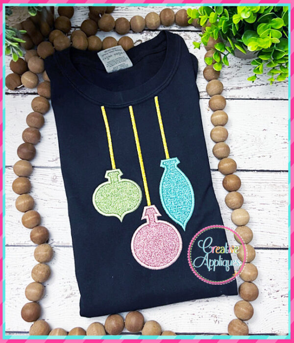 Hanging Ornaments Applique Design