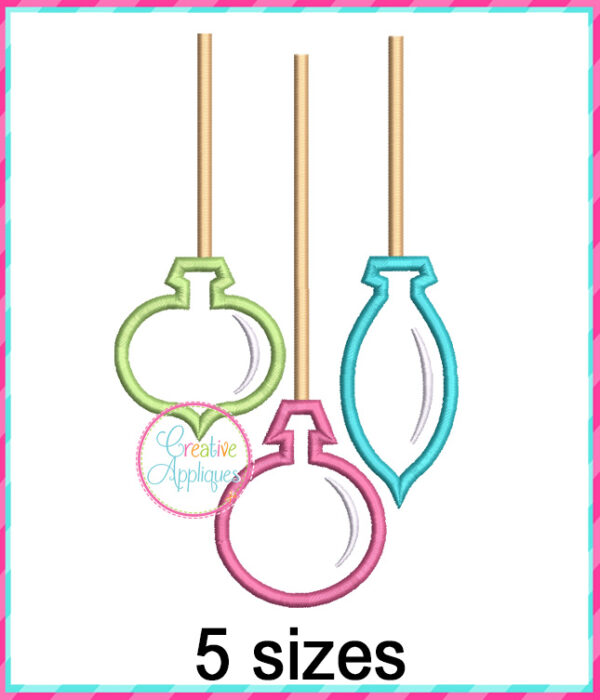 Hanging Ornaments Applique Design - Image 2