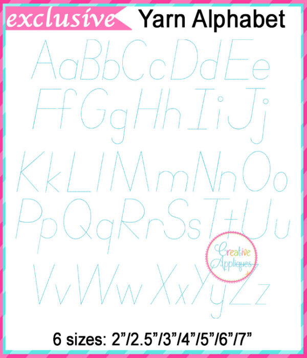 Yarn Print Alphabet Applique - Image 3