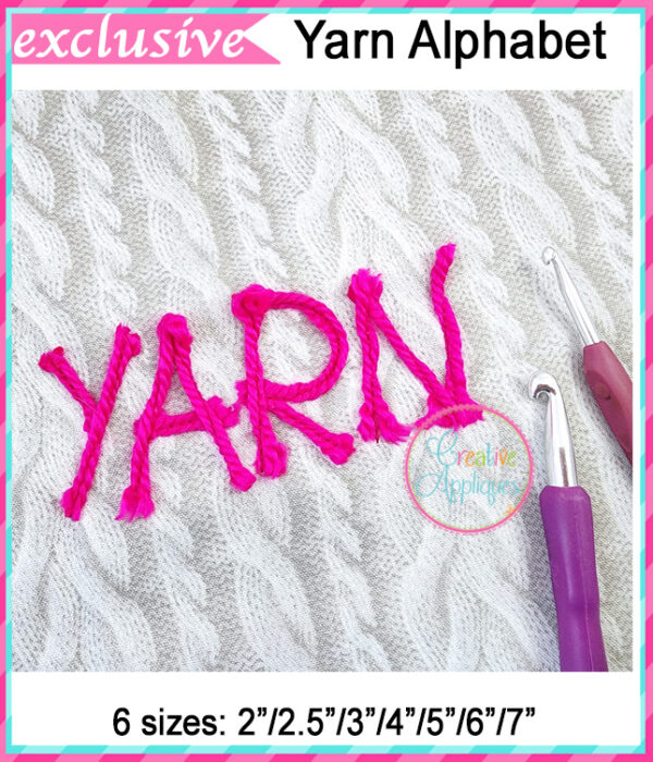 Yarn Print Alphabet Applique - Image 6