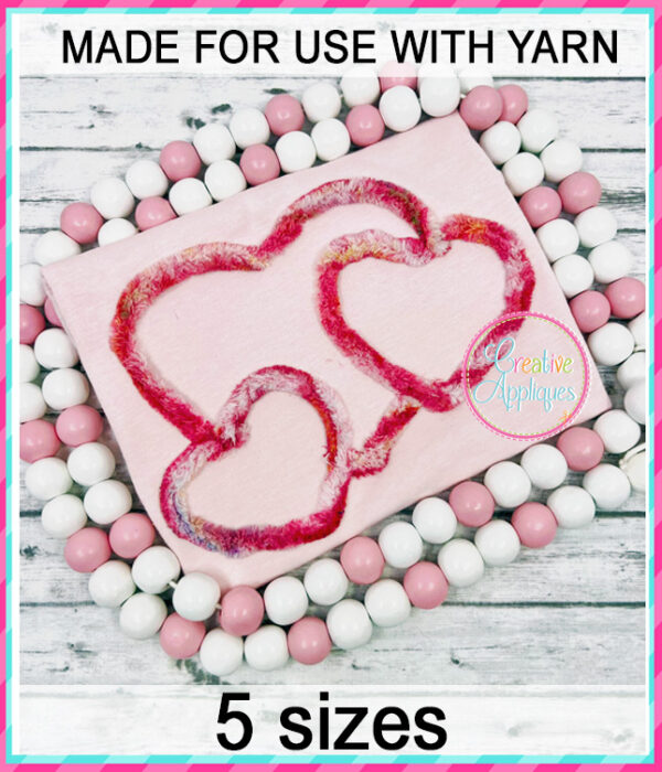 Yarn Hearts Applique