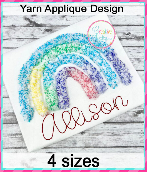 Yarn Rainbow Applique