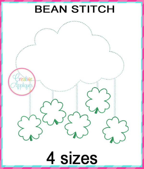 Cloud Clovers Applique - Image 2