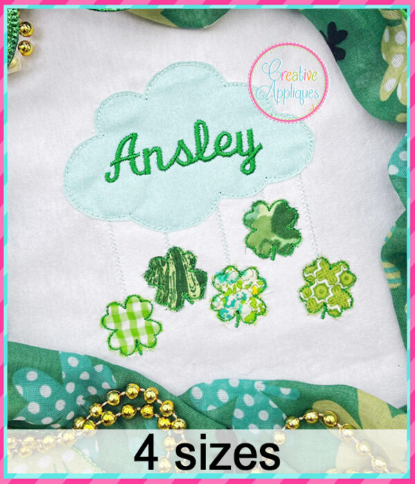 Cloud Clovers Applique