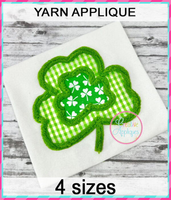 Yarn Clovers Applique