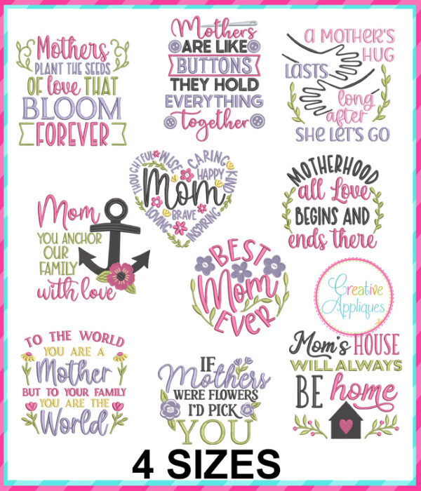 Mom Mother's Day Embroidery Set