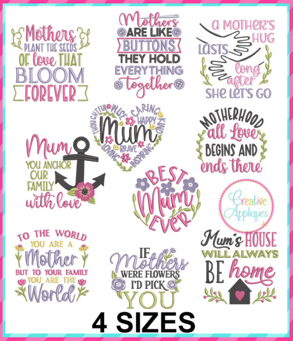 Mum Mother's Day Embroidery Set