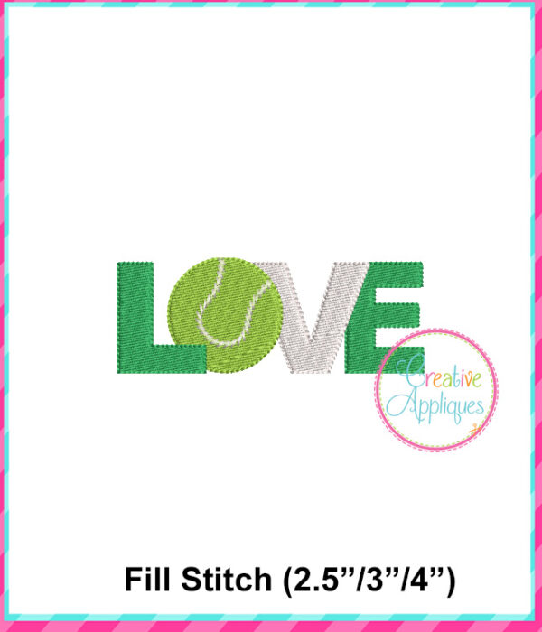 Love Tennis Embroidery Design Set - Image 5