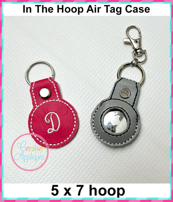 Air Tag Key Fob In the Hoop Embroidery Design Script - Image 2