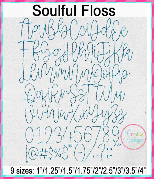 Soulful Floss Embroidery Font - Image 3