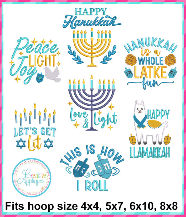 Hanukkah Embroidery Design Set