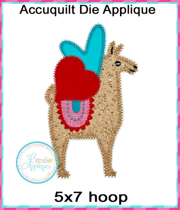 Accuquilt GO! Llama Valentine Applique Design