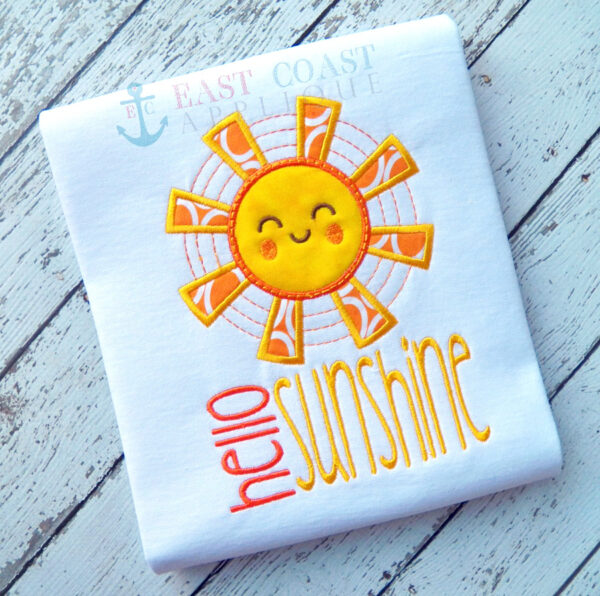 Hello Sunshine Applique Design