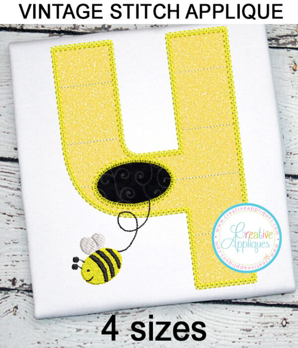 Beehive Numbers Applique Design