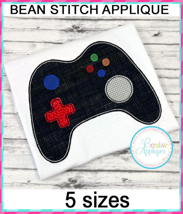 Game Controller Bean Stitch applique design