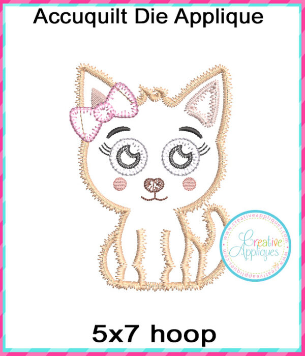 Accuquilt GO! Girl Kitten Applique Design - Image 2