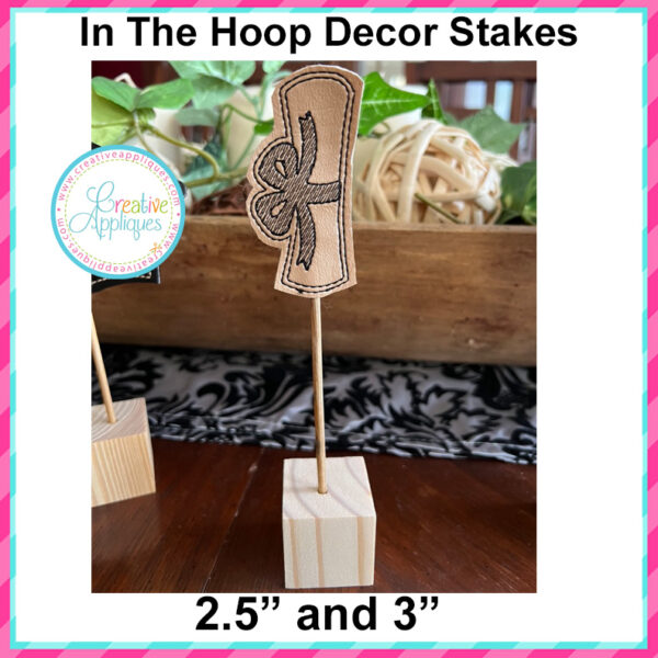 Diploma Decor Stakes In the hoop design