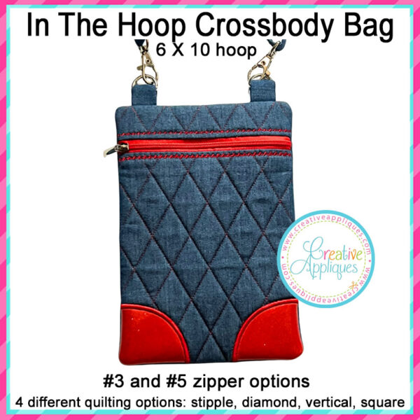 Crossbody Bag In the hoop Design 6x10